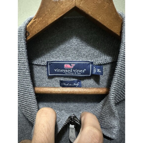 Houston Astros X Vineyard Vines Cashmere Blend 1/4 Zip Pullover Sweatshirt Sz XL - Picture 3 of 6